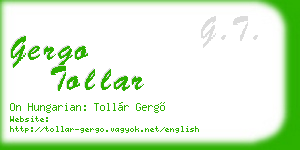 gergo tollar business card